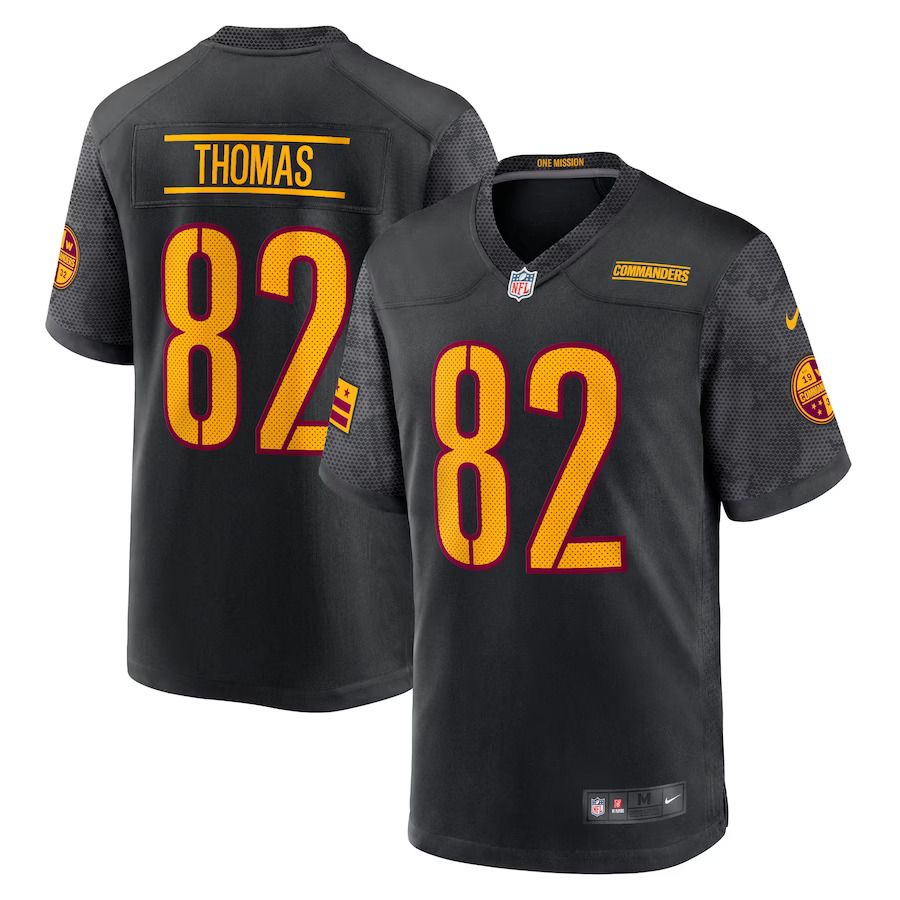 Men Washington Commanders #82 Logan Thomas Nike Black Alternate Game Player NFL Jersey